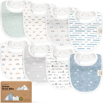 Obrázok produktu pre KeaBabies, 8 kusov, ekologické plienky na jedlo pre chlapcov a dievčatá (Vessels)