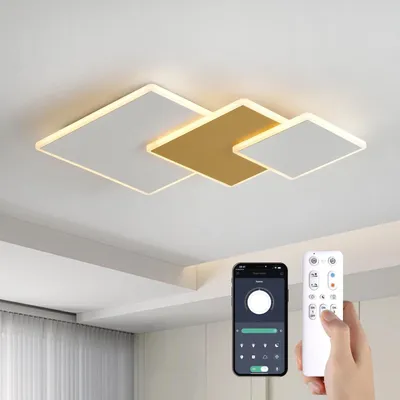 Image de Plafonnier LED dimmable avec télécommande et température de couleur variable