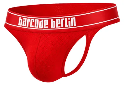 Image de Barcode Berlin - Sous-vêtement String Hommes - Thong Iver Red - 1x Taille L