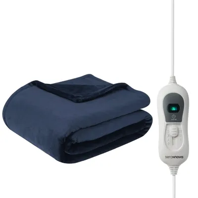 Produktbild von Seranova Heizdecke mit Abschaltautomatik XL - 160x120 cm - Wärmedecke - Elektrische Decke - Waschbar - 3 Heizstufen - Blau