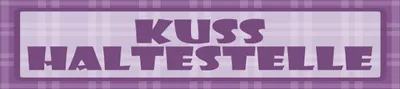 Produktbild von vianmo Blechschild 10x46 cm Kuss Haltestelle lila