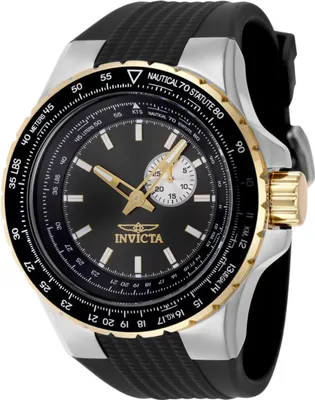 Zdjęcie produktu dla Invicta Aviator 49718 Zegarek Męski - Mechanizm Kwarcowy - Stal Nierdzewna z Szarym Tarcza - 50 mm