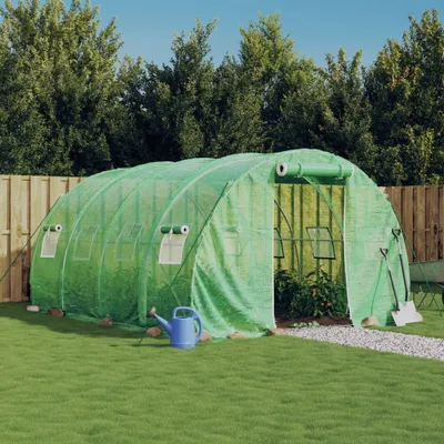 Obrázek produktu pro The Living Store Skleník s ocelovým rámem Zelený 12 m² 4x3x2 m