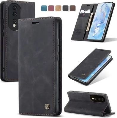 Immagine prodotto di Honor 80 Custodia, Retro Custodia in Finto cuoio con funzione stand per Honor 80 Nero