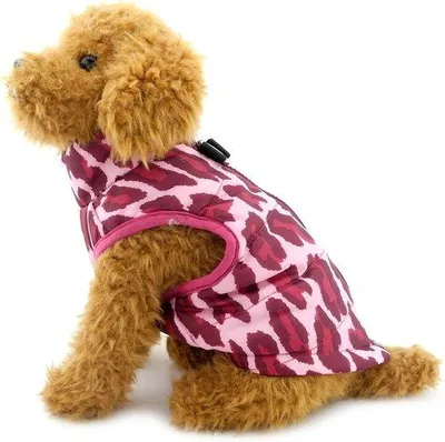 Produktbild von Warme Hundekleidung für kleine Hunde - Winterjacke - Camouflage - Rosa - M