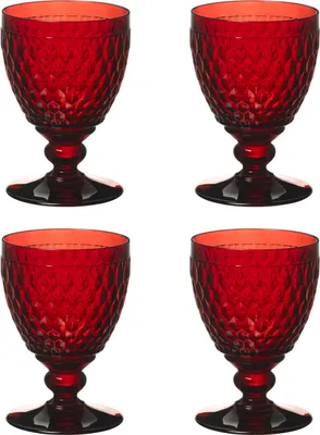 Obrázok produktu pre Villeroy & Boch Boston Farebná sada 4 pohárov na vodu, poháre červené 350 ml