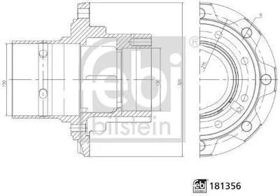 Immagine prodotto di FEBI BILSTEIN 181356 Mozzo ruota posteriore compatibile con MERCEDES-BENZ ATEGO