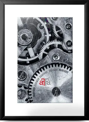Produktbild von FramesFactory Aluminiumrahmen 21x29,7 cm schwarz Kunstglas