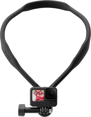 Produktbild von Nackenhalterung Flexibler POV-Halter für GoPro Hero 13/12/11/10/9/8/7/6/Max/Mini, DJI OSMO Action, Insta360, Mehrwinkel-Aufnahmen, Hautfreundlich, Einfach Einstecken und Abspielen, Zubehör