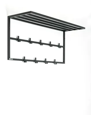 Produktbild von Wandgarderobe Haral 100 cm, SCHWARZ MATT, für Mäntel, Jacken und Mützen