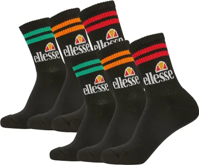 Produktbild von Ellesse Uni Sportsocken PULLO, 6 Paar - Tennissocken, Crew Socken, Logo Schwarz/Bunt 40-43