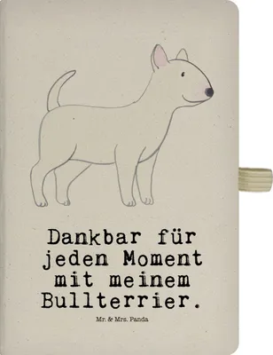 Produktbild von Mr. & Mrs. Panda Tagebuch Bullterrier Moment - Transparent - Geschenk, Journal, Adressbuch, Hardcover Notizbuch A4, Kladde