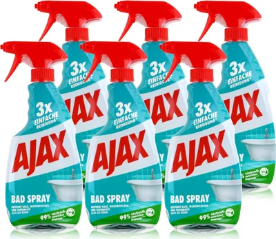 Produktbild von Ajax Bad Spray Badreiniger 500ml - Entfernt Kalk & Seifenreste (6er Pack)