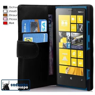 Obrázok produktu pre Cadorabo kryt pre Nokia Lumia 920 ochranný kryt v čiernej farbe ochranný kryt na mobilný telefón Book Case Etui Cover