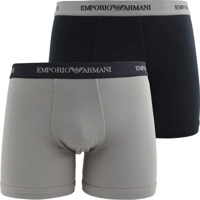 Produktbild von Emporio Armani 2er Pack Boxer Brief etwas länger geschnitten Grau Marine XL