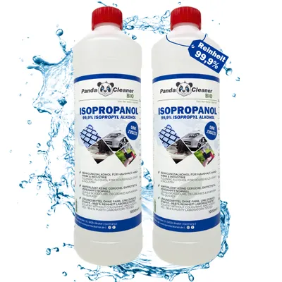 Produktbild von PandaCleaner Isopropanol/Reinigungsalkohol - 2000ml - Reinigungsflüssigkeit für Haushalt, Handwerk & Industrie