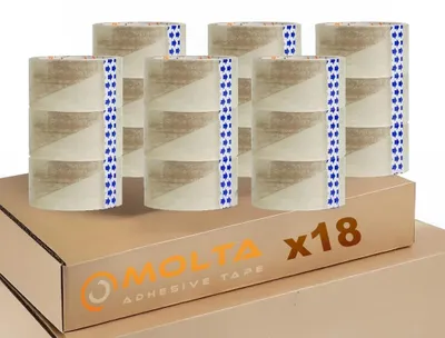 Obrázok produktu pre Priehľadná baliaca páska, 48 mm x 55 m, 18 roliek