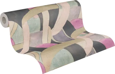 Produktbild von A.S. Création livingwalls Anna D'Andrea Vliestapete Grafik 10,05 m x 0,53 m - Beige, Blau, Schwarz, Rosa - Tapete glatt - 782142