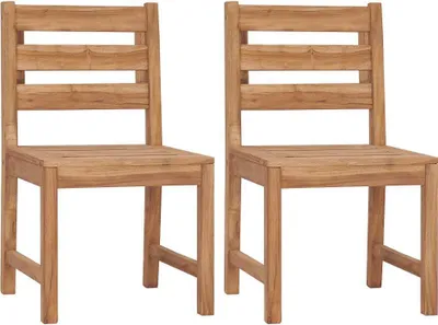Produktbild von The Living Store Gartenstühle 2 Stk. Massivholz Teak