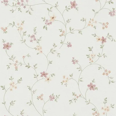 Produktbild von Profhome 937701-GU Blumen Tapete Floral matt weiß grün creme 5,33 m2