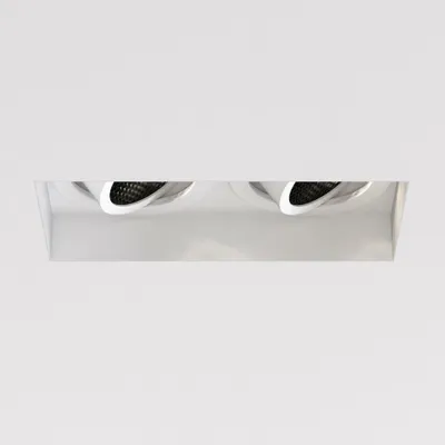 Image de Luminaire encastré ASTRO, sans cadre, carré, à double orientation, 2 x 6 W, GU10, blanc, 1248022