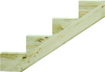 Produktbild von Treppenwange für Stufen Massivholz Kiefer kesseldruckimprägniert 1 Stück Größe: 4-stufig