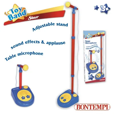Obrázok produktu pre Bontempi Stage Microphone, hračkársky mikrofón, 3 rok / roky, AA, 410 g, Modrá, Červená, Žltá