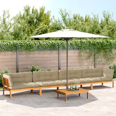 Produktbild von Möbel 5-tlg. Garten-Sofagarnitur aus Paletten mit Kissen Akazienholz - Gartensofas 3209507