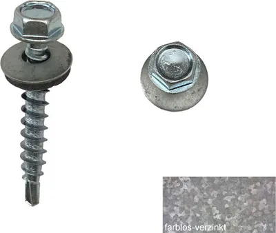 Produktbild von Bohrschrauben, Fassadenschrauben vezinkt blank 4,8 x 35 mm 100 Stück