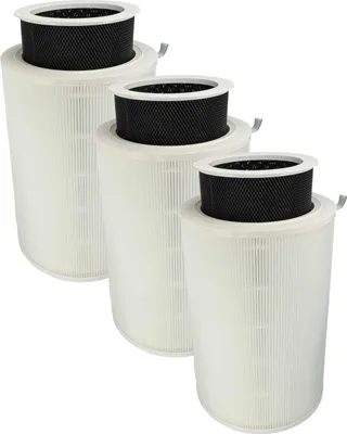 Produktbild von vhbw 3x Luftilter kompatibel mit Xiaomi Mi Air Purifier 3C, Mi Air Purifier 3H Luftreiniger - Kombifilter Vorfilter + HEPA + Aktivkohle