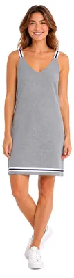Image de Robe nuisette pour femme Stefanel, simple, bleu marine et blanc, taille XXS