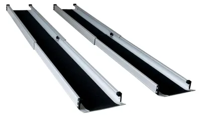 Produktbild von Rollstuhlrampe Teleskop 122 cm – Alurampe klappbar & tragbar, rutschfest, 270 kg Tragkraft – Auffahrrampe für Rollstuhl, Scooter & Rollator
