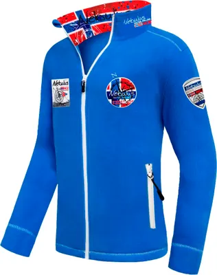 Zdjęcie produktu dla Kurtka polarowa Nebulus HENSON męska, ciepła kurtka polarowa, z długim zamkiem błyskawicznym, Q2110 - Mężczyźni, amparo niebieski, XL
