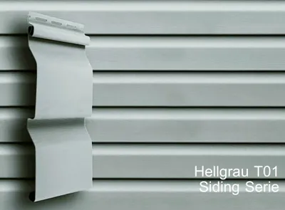 Produktbild von Fassadenpaneele Hellgrau A-1,83m Kunststoffpaneele Musterstück T01 Hellgrau