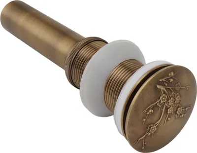 Image de Pop Up Sink Drain Copper Vessel Vessel Vintage Anti Rust Sink Parts for Bathroom Kitchen Without Overflow