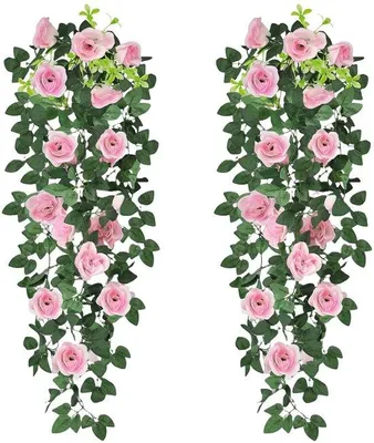 Image de Plantes artificielles roses de 90 cm pour la salle de bain et la décoration de fenêtre