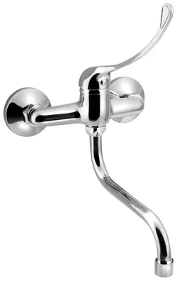 Produktbild von Aqualine 35 Wandarmatur, Medizinischer Hebel, Aufhänger S, 177mm, Chrom