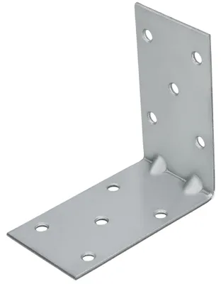 Produktbild von Winkelverbinder aus Stahl für Zimmererarbeiten, verstärkt, 90 x 90 x 50 mm, KI-generiertes Bild