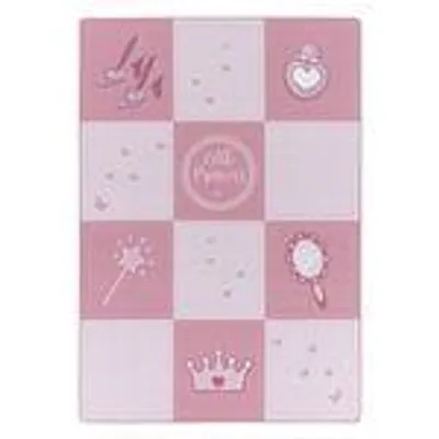 Produktbild von Homebyhome Kinderteppich Little Prinzessin Design Mädchen Teppich, Spielteppich Kinderzimmer Teppich, Robust und Pflegeleicht, Grösse: 140x200 cm