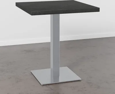 Produktbild von Bistrotisch 50x50 cm | D4878 LV Marmor Dunkel | Edelstahl Gestell