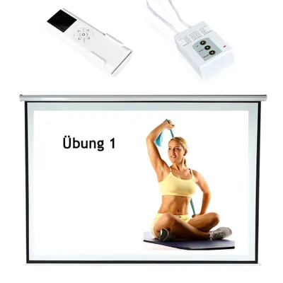 Obrázok produktu pre Projekčné plátno 244x182cm 120" motorové plátno vrátane projekčnej rolety pre domáce kino FFB
