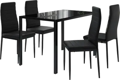 Produktbild von Esstisch Set Vicco Grand Schwarz 120 x 75 cm 4er Set, Model 40758