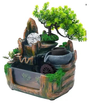 Produktbild von Felsenbrunnen, Innenwasserfunktion, LED-Lichter und Nebelfunktion, MULTI