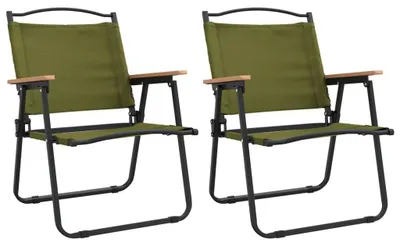 Immagine prodotto di Set di 2 sedie pieghevoli da campeggio, colore verde