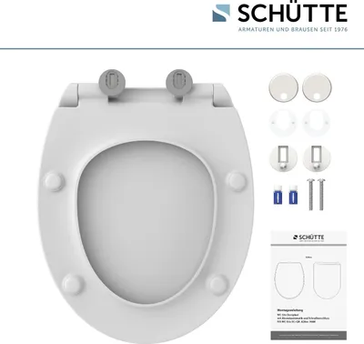 Produktbild von SCHÜTTE WC-Sitz passend für Villeroy & Boch OMNIA, mit Absenkautomatik und Schnellverschluss, weiß