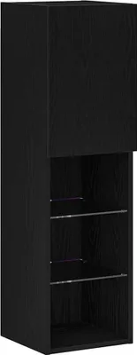 Zdjęcie produktu dla vidaXL Szafka pod TV czarna 30,5 x 30 x 102 cm materiał drewnopochodny
