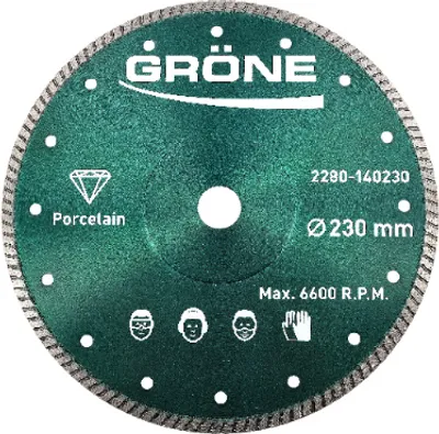 Immagine prodotto di Disco da taglio diamantato Gröne 230 x 22,23 mm Turbo, disco da taglio diamantato, disco diamantato, disco diamantato