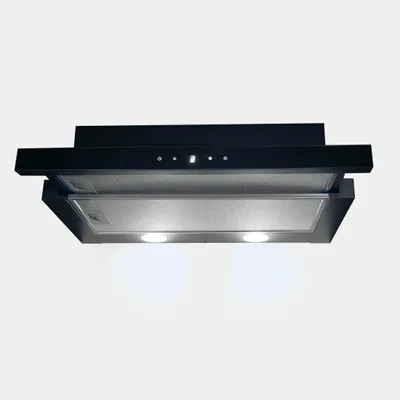 Zdjęcie produktu dla Okap teleskopowy, Focus Treviso 50cm, czarny, szklany front