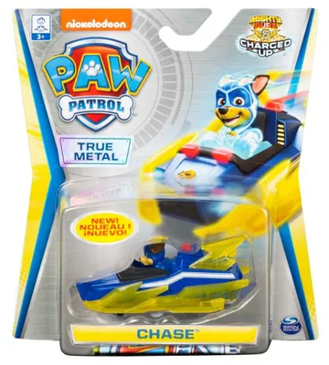 Produktbild von Spielzeugauto mit Chase-Figur – Paw Patrol True Metal Charged Up