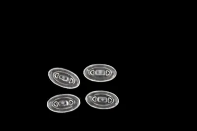 Obrázok produktu pre Silikónové nosové vankúšiky na okuliare s klik systémom (oválne 15 mm)